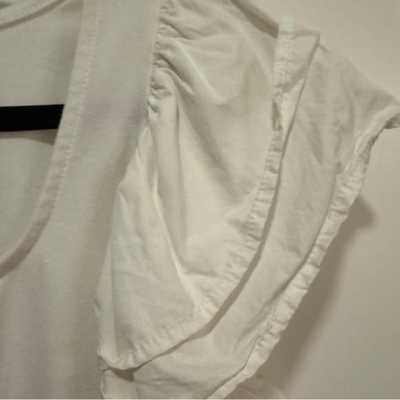 a new day White Ruffle Sleeve Square Neck Top M - Picture 2 of 4